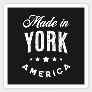 Made In York, USA - Vintage Logo Text Design Sticker